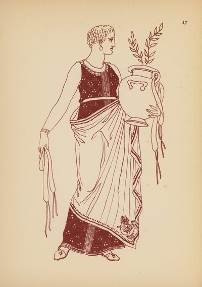 Traje femenino de la Antigua Grecia (litografía) de John Moyr Smith