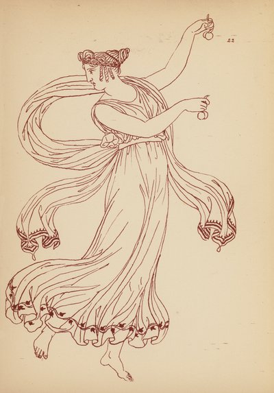 Traje femenino de la Antigua Grecia (litografía) de John Moyr Smith