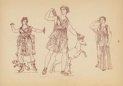 Traje femenino de la Antigua Grecia (litografía) de John Moyr Smith