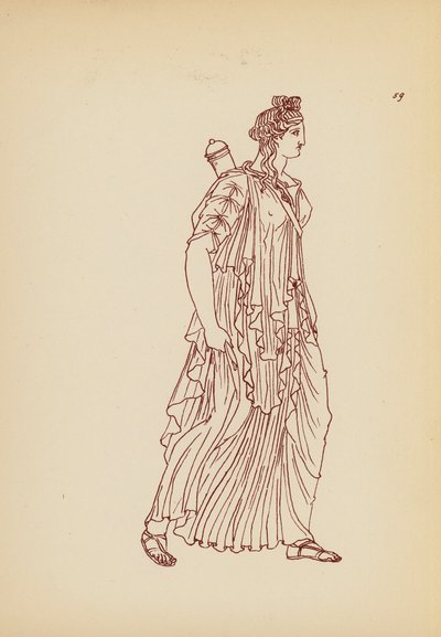 Traje femenino de la Antigua Grecia (litografía) de John Moyr Smith