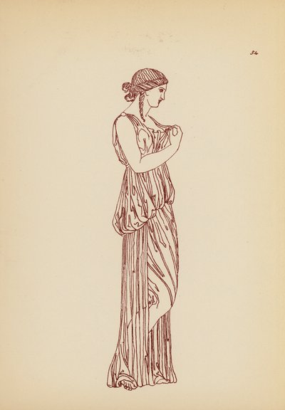 Traje femenino de la Antigua Grecia (litografía) de John Moyr Smith