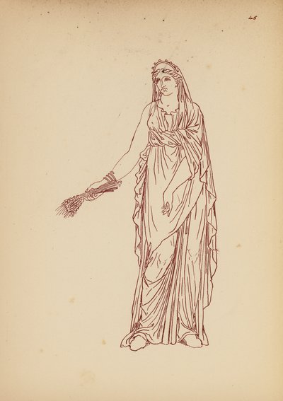 Traje femenino de la Antigua Grecia (litografía) de John Moyr Smith