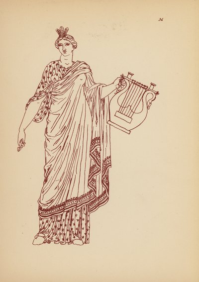 Traje femenino de la Antigua Grecia (litografía) de John Moyr Smith