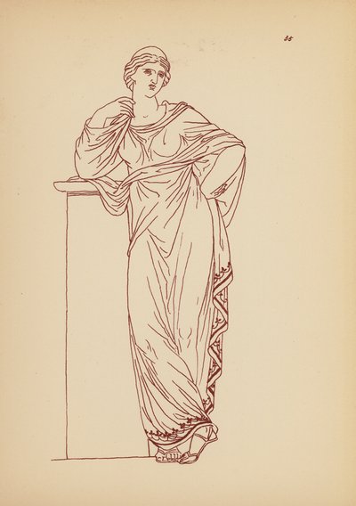 Traje femenino de la Antigua Grecia (litografía) de John Moyr Smith