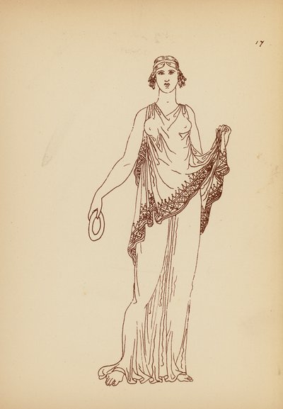 Traje femenino de la Antigua Grecia (litografía) de John Moyr Smith