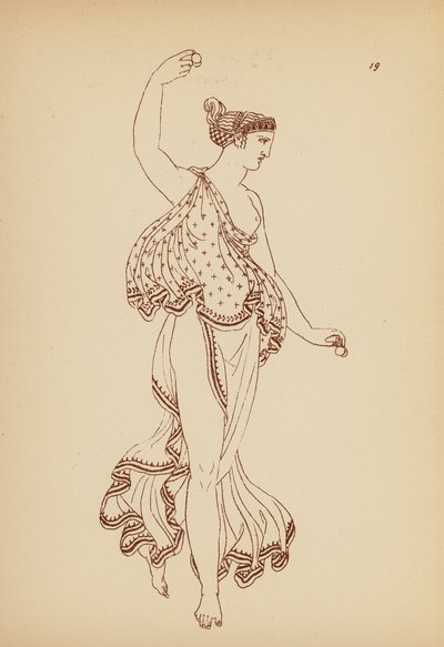 Traje femenino de la Antigua Grecia (litografía) de John Moyr Smith