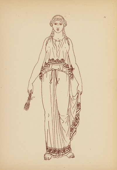 Traje femenino de la Antigua Grecia (litografía) de John Moyr Smith