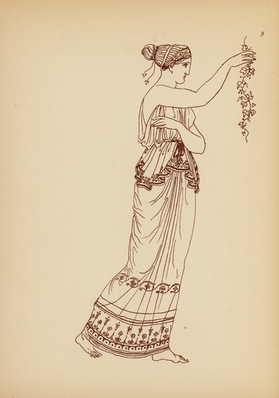 Traje femenino de la Antigua Grecia (litografía) de John Moyr Smith