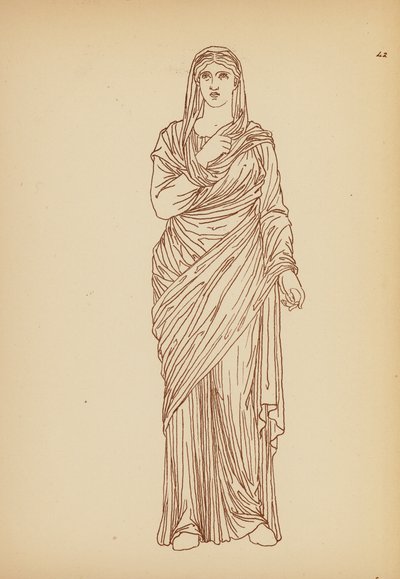 Traje femenino de la Antigua Grecia (litografía) de John Moyr Smith