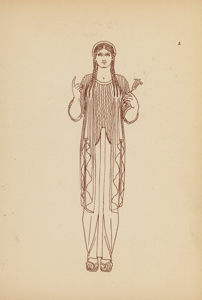 Traje femenino de la Antigua Grecia (litografía) de John Moyr Smith