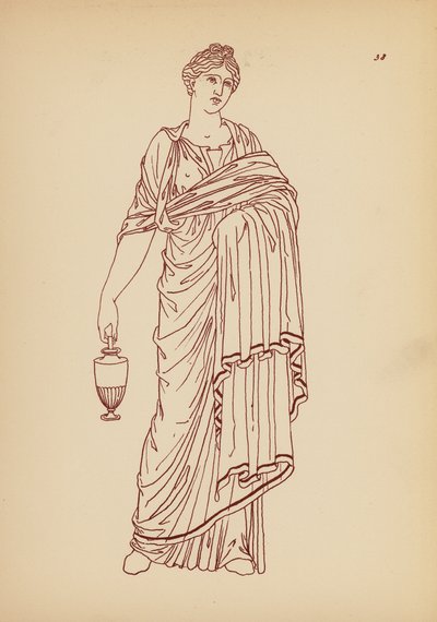 Traje femenino de la Antigua Grecia (litografía) de John Moyr Smith