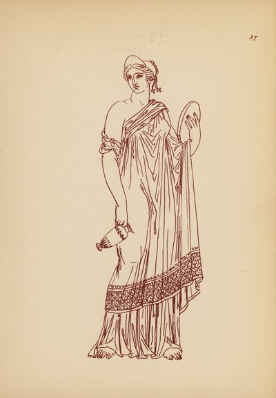Traje femenino de la Antigua Grecia (litografía) de John Moyr Smith