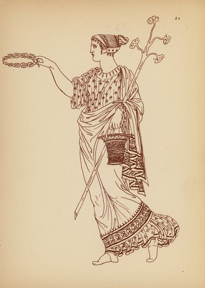 Traje femenino de la Antigua Grecia (litografía) de John Moyr Smith