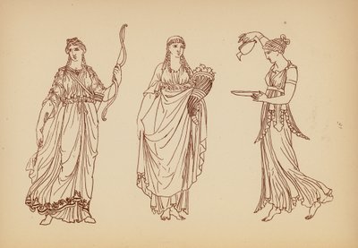 Traje femenino de la Antigua Grecia (litografía) de John Moyr Smith
