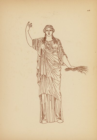 Traje femenino de la Antigua Grecia (litografía) de John Moyr Smith
