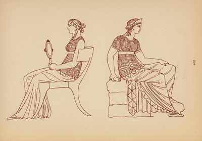 Traje femenino de la Antigua Grecia (litografía) de John Moyr Smith
