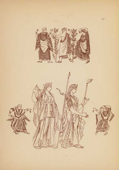 Traje femenino de la Antigua Grecia (litografía) de John Moyr Smith