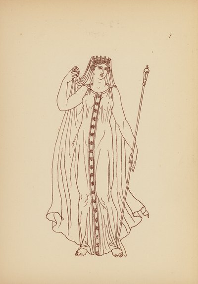 Traje femenino de la Antigua Grecia (litografía) de John Moyr Smith