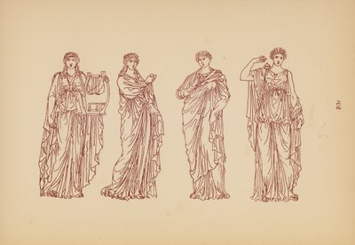 Traje femenino de la Antigua Grecia (litografía) de John Moyr Smith
