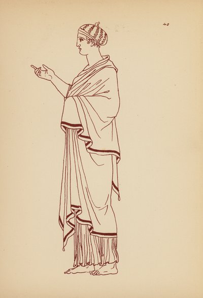 Traje femenino de la Antigua Grecia (litografía) de John Moyr Smith