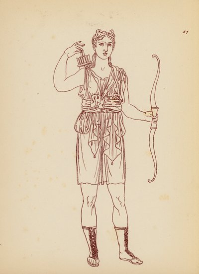Traje femenino de la Antigua Grecia (litografía) de John Moyr Smith