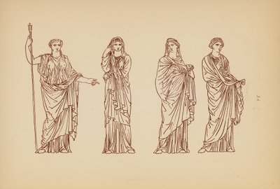 Traje femenino de la Antigua Grecia (litografía) de John Moyr Smith