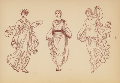 Traje femenino de la Antigua Grecia (litografía) de John Moyr Smith