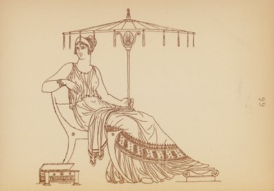 Traje femenino de la Antigua Grecia (litografía) de John Moyr Smith