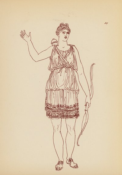 Traje femenino de la Antigua Grecia (litografía) de John Moyr Smith