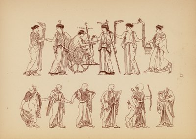 Traje femenino de la Antigua Grecia (litografía) de John Moyr Smith