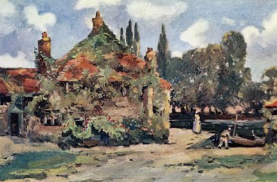 Pangbourne (litografía en color) de John Muirhead