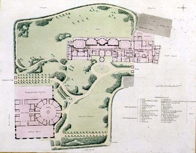 El plan del Pabellón Real completado por Nash en 1822 de 
