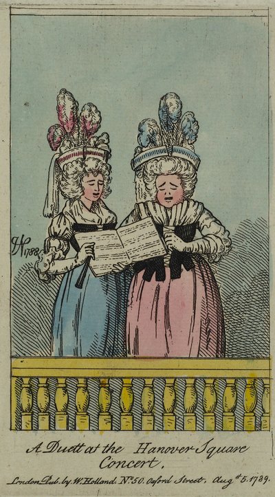 Un Dueto en el Concierto de Hanover Square, 1788 de John Nixon