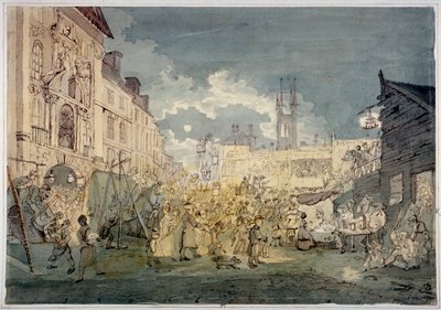 Feria de Bartholomew, West Smithfield, Ciudad de Londres, 1813 de John Nixon