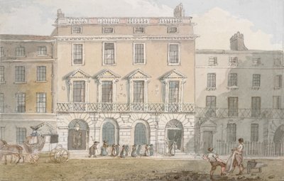 Freemasons Hall y Tavern, Great Queen Street, c.1800 de John Nixon