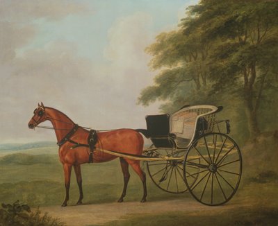 Un bayo enganchado a un Tilbury de John Nott Sartorius