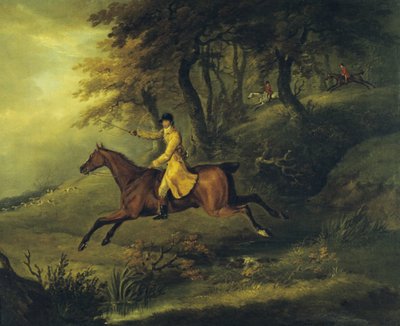 Thomas Oldaker, cazador del Berkeley, en su caballo 