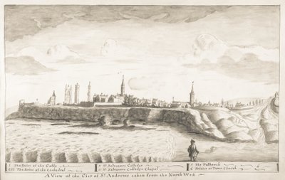 St Andrews Delineado - Vista de la ciudad de St Andrews desde el noroeste de John Oliphant
