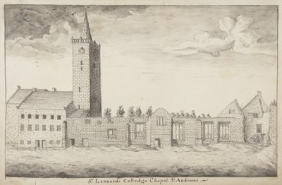 St Andrews Delineado - Capilla del Colegio St Leonards St Andrews de John Oliphant