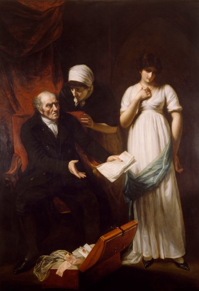 El padre enojado o El descubrimiento de la correspondencia clandestina, 1802 de John Opie