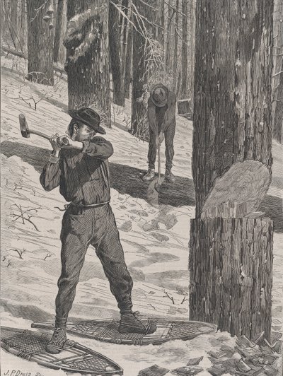 Explotación forestal en invierno, Every Saturday, Vol. II, Nueva Serie, 28 de enero de 1871 de John Parker Davis