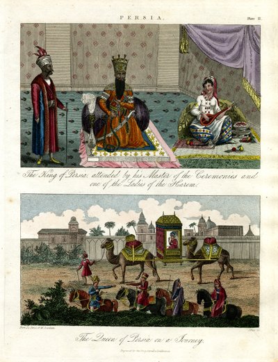 Escenas de Persia - Vida en la corte y procesión real de John Pass