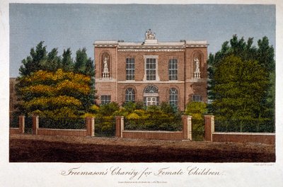 Escuela de Caridad de las Masonas, Westminster Bridge Road, Lambeth, Londres, 1814 de John Pass