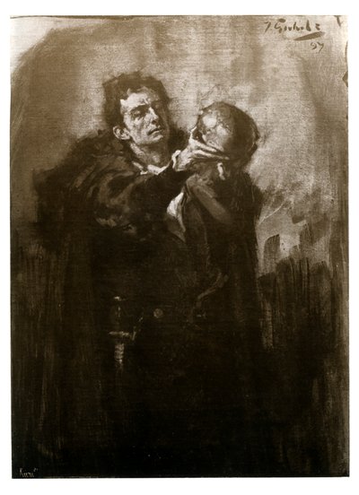 Forbes-Robertson como Hamlet, finales del siglo XIX de John Percival Gulich