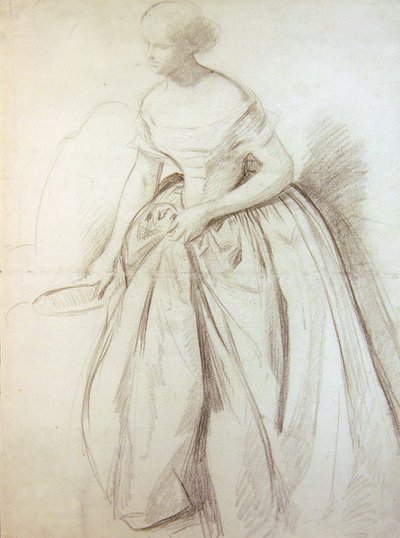 Boceto para una dama de honor para la boda de la Reina Victoria de John Phillip