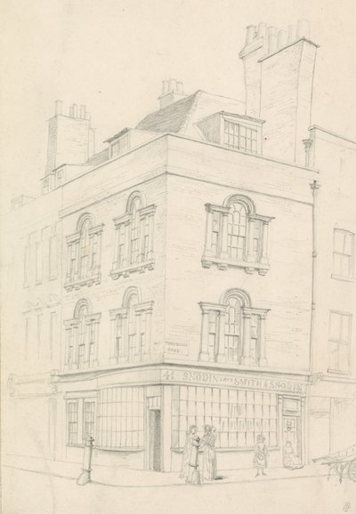 Casa en la esquina de Red Lion Street y Theobalds Road, frente a Lamb