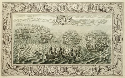 Armada (grabado de un tapiz), 1739 de John Pine