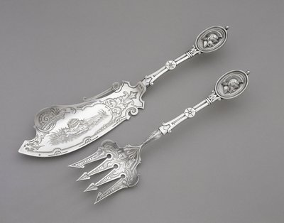 Tenedor y cuchillo para pescado, c. 1862-1870 de John R. Wendt