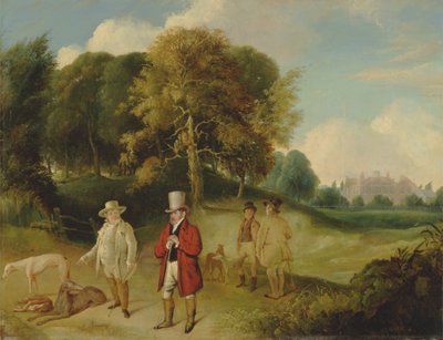 J.M.W. Turner y Walter Fawkes en Farnley Hall de John R. Wildman