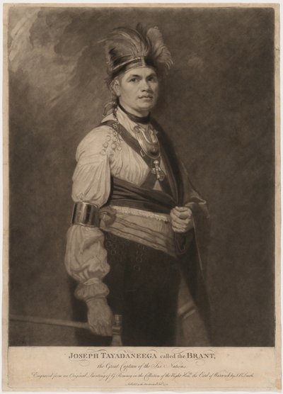 Joseph Tayadaneega llamado Brant, el gran capitán de las Seis Naciones de John Raphael Smith